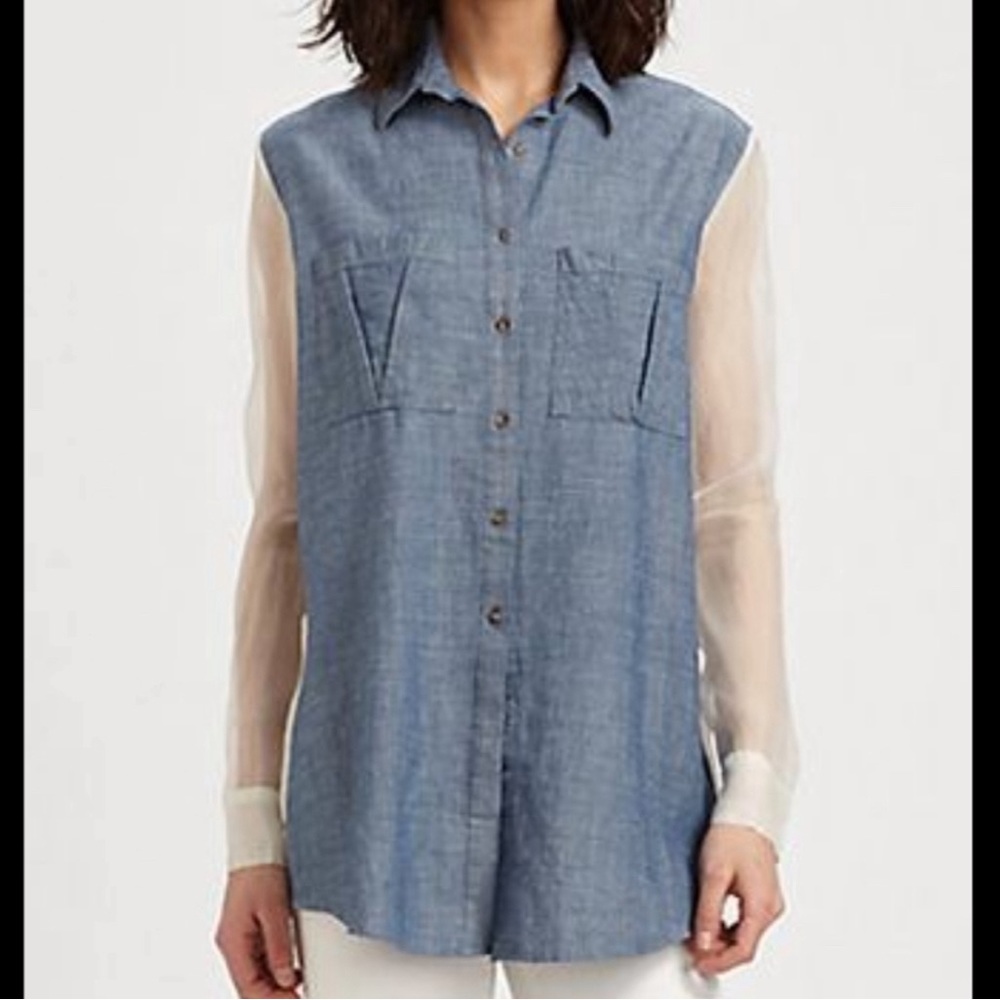 Elizabeth and James Chambray / Silk button-down